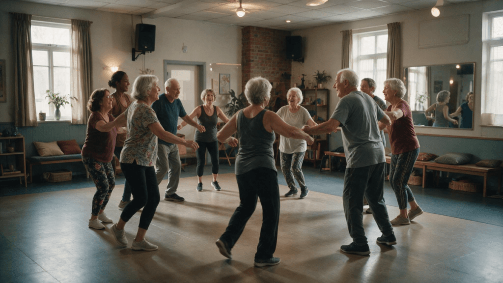 Dançar faz bem? Conheça 7 benefícios que vão além de queimar calorias 5 A dança associada a bem-estar, interação e expressão. Uma pequena aula de dança seria excelente, porque introduz também o componente social.