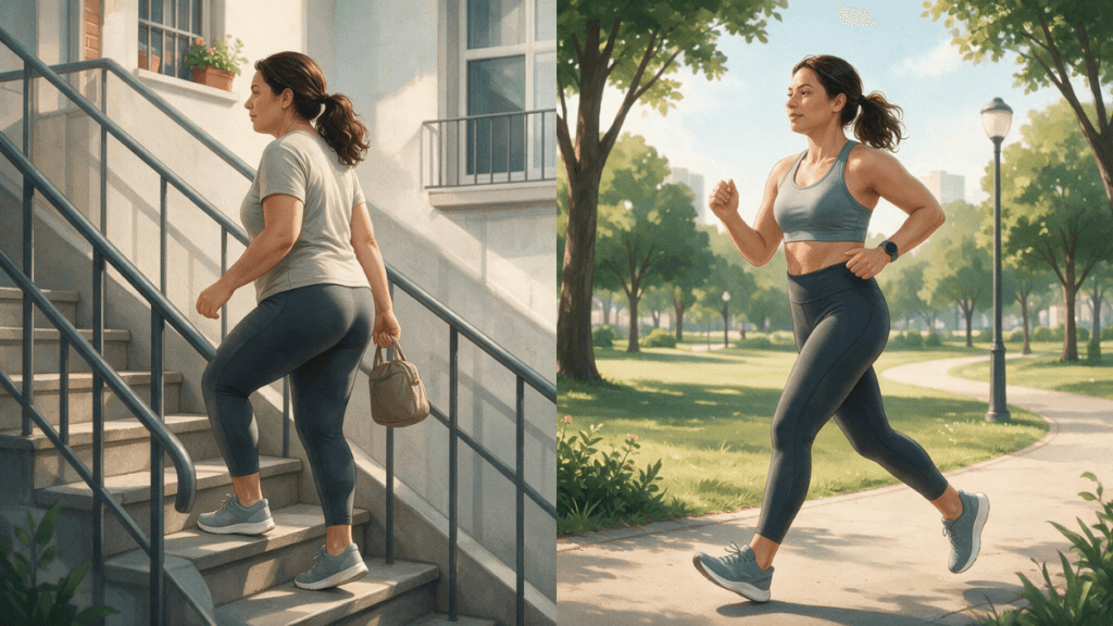 Exercício físico só no fim de semana faz bem? 2 Comparação entre atividade física cotidiana e exercício físico planejado.