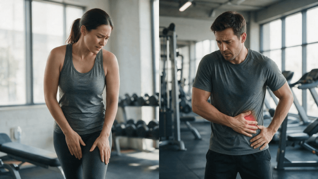 Sentir dor muscular depois do treino significa que o exercício funcionou? 6 Comparação entre dor muscular tardia após exercício e dor súbita durante uma atividade física.