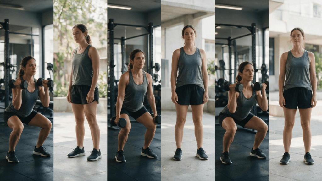 Sentir dor muscular depois do treino significa que o exercício funcionou? 4 Pessoa apresentando menor dor muscular conforme se adapta ao mesmo exercício ao longo das sessões.